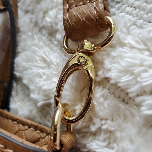 Jessica Simpson Tonal Python Pecan Gia Satchel Women Handbags Purse - Picture 9 of 16